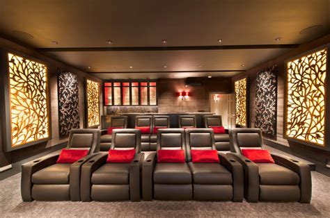 Modern home theatre interior design. In-Home Movie Theater Room Design Ideas and Inspirations ...