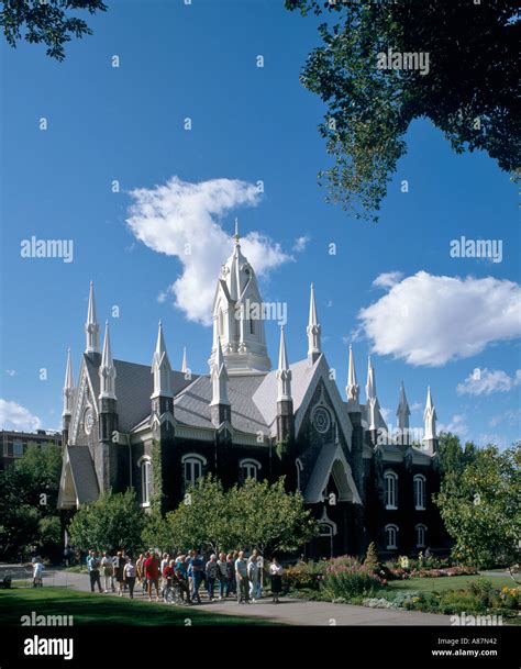 Assembly Hall Temple Square Salt Lake City Utah Usa Stock Photo Alamy