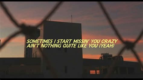 I think it is about a relationship in which he cannot get enough of the other person. Missin you crazy - Russ | Lyrics - YouTube