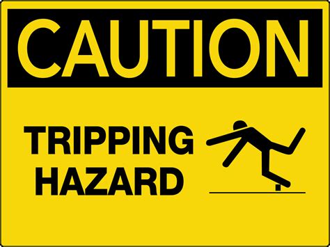 Panneaux Feux Signalisation Warning Caution Trip Hazard Osha Decal