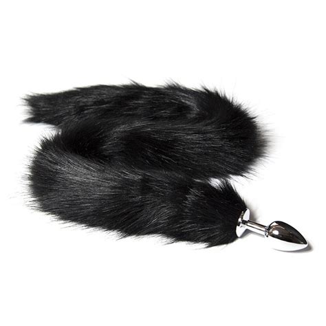 long faux fox tail anal plug in adult games for couples erotic sex products flirting toys for