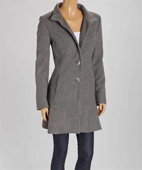 Look At This Charcoal Wool Blend Drop Waist Coat On Zulily Today