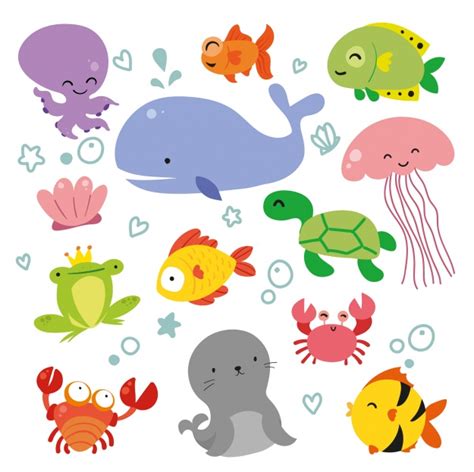 Gambar hewan bawah laut kartun. Gambar Fathonan Kumpulan Gambar Kartun Binatang Format ...