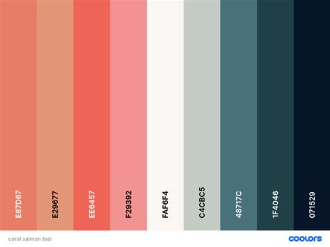 √ Salmon Color Chart
