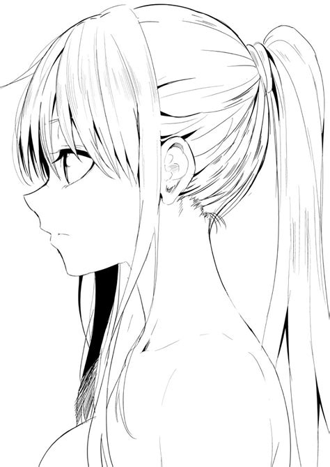 Drawing Anime Hair Side View