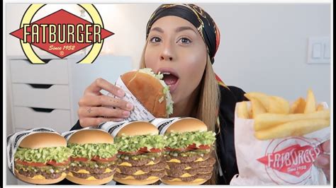 Fat Burger Mukbang Eat With Me Youtube