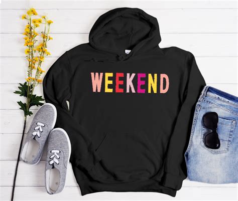 Weekend Graphic Hoodie Is Made To Order One By One Printed So We Can