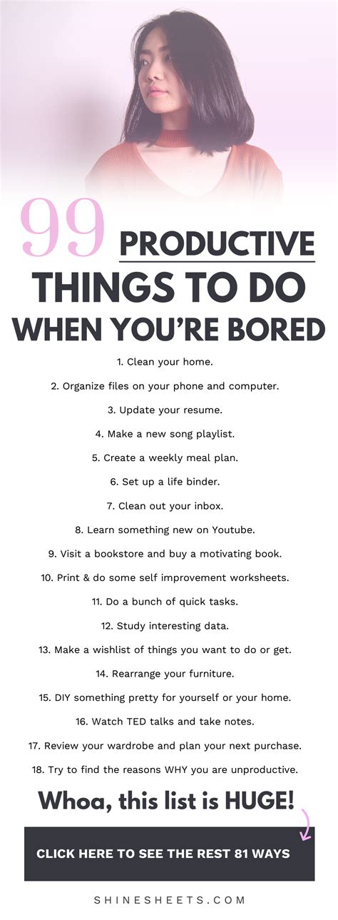 99 Productive Things To Do When Bored 15 Fun Ideas Productive Things To Do Productive