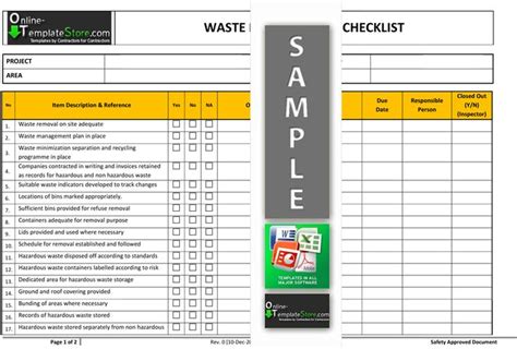 Waste Management Report Template Templates Example Templates