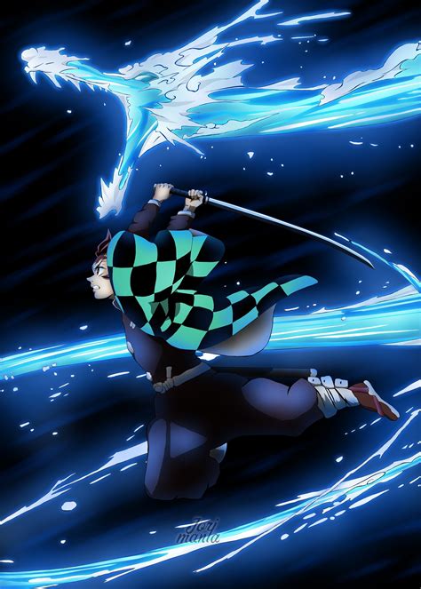 Gurses Rejeb - Demon Slayer - Kamado Tanjiro - Water and Flame Breathing