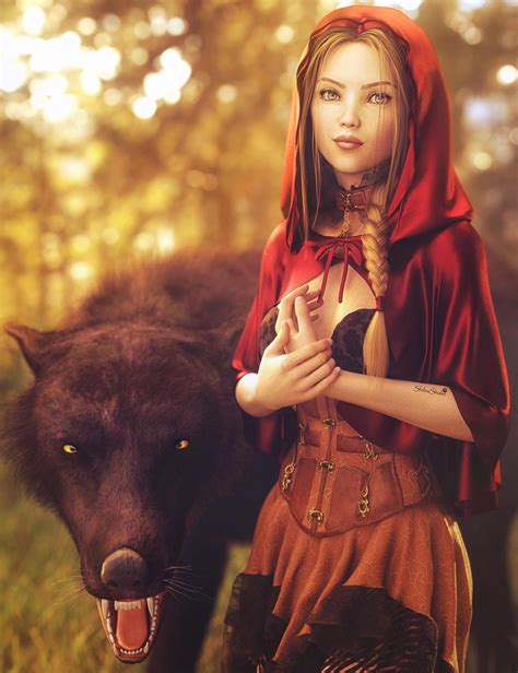 Little Red Riding Hood Fantasy Woman Art Ds Iray By Shibashake On