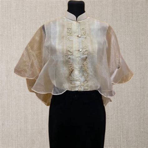 Modern Filipiniana Robe Soie Cape Barong Tagalog Philippine National The Best Porn Website