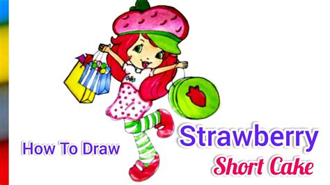 how to draw a strawberry shortcake step by step cartooning cute drawings