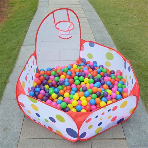 Dreampark Kids Ball Pit Playpen Ball Tent With Basketball Hoop And