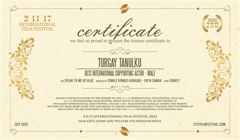 Usta oyuncu Turgay Tanülkü En İyi Oyuncu Ödülüne layık görüldü Yurt