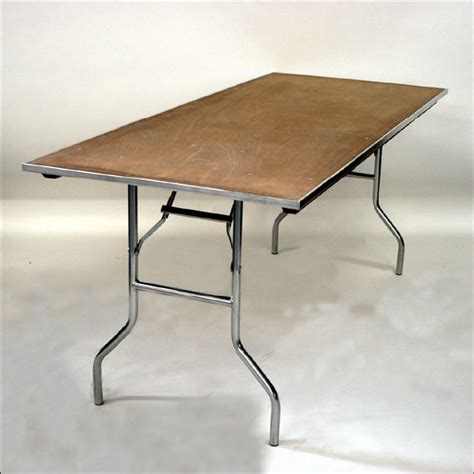 Table 8 foot wood banquet seats 8 10 rentals Kokomo IN | Where to rent