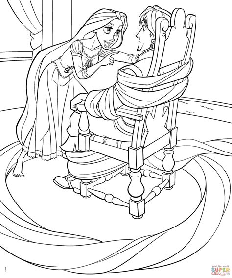 Coloriage ° | Disney coloring pages, Rapunzel coloring pages, Princess