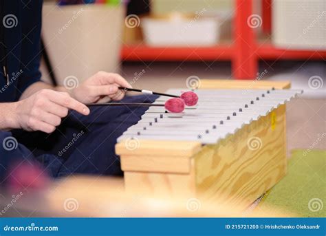 Playing A Xylophone Musical Instrument Stock Photo Image Of Classical