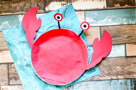 Crab Paper Plate Craft For Kids Diy Crab Art Project