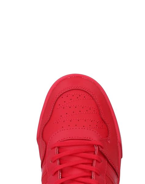 Adidas Originals Leather High Tops And Sneakers In Red Lyst