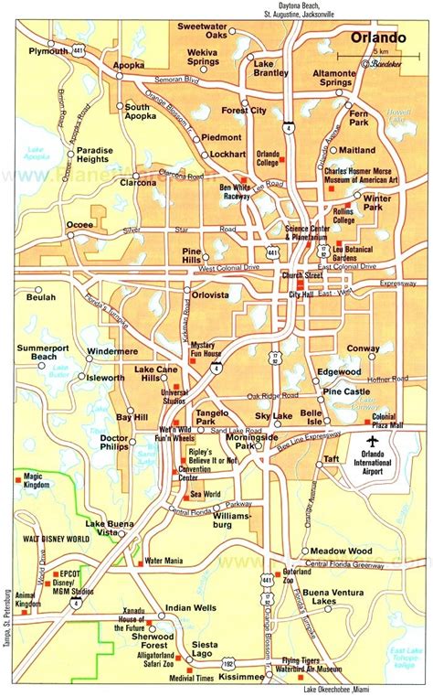 Attractions Map Orlando Area Theme Park Map Alcapones Road Map Of