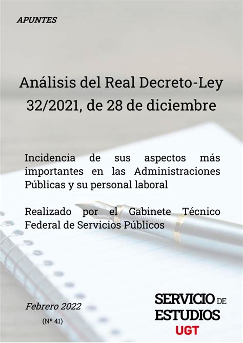 REAL DECRETO-LEY 32/2021, DE 28 DE DICIEMBRE, aspectos más importantes