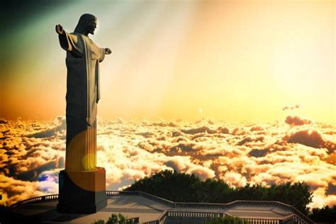 Famous Statue Of The Christ The Reedemer In Rio De
