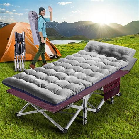 Boztiy Camping Cot Portable Folding Cots For Adults Heavy Duty