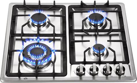 Buy 24 Inch Gas Cooktop Built In 4 Burners Gas Hobstainless Steel Gas