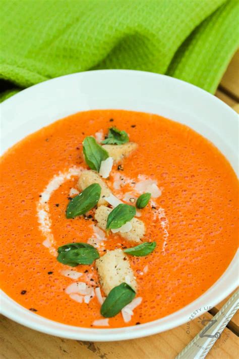 Creamy Tomato Soup Ready In 25 Minutes Our Zesty Life