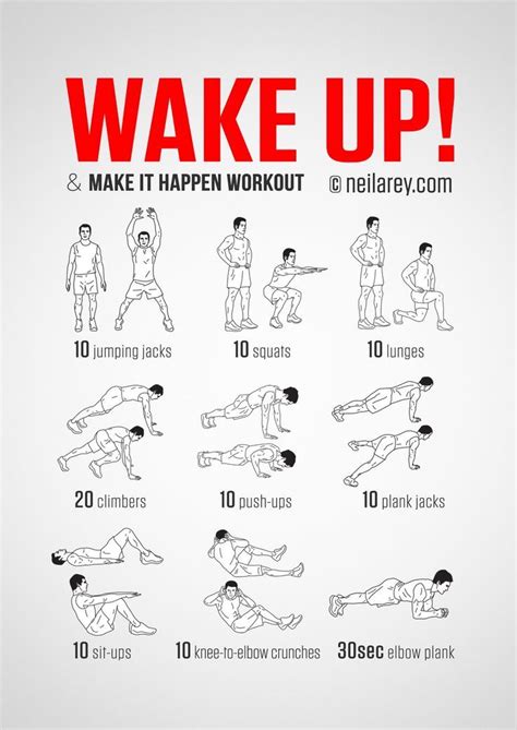 No Equipment Body Weight Workout For Starting Your Morning On A High Infamous Wake Up Make It