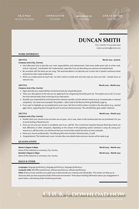 All the cv templates on this page are free to start with. ATS friendly Resume Template, Instant Download One and Two Page CV Template, Professional ...