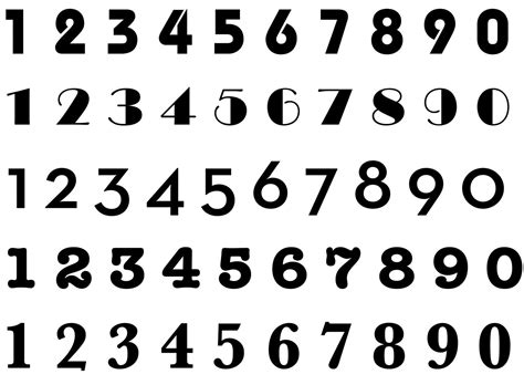 Modern Numbers Sketches Patterns Templates Number Fonts Numbers