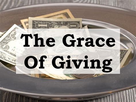 The Grace Of Giving North Second Street Church Of Christ