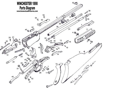 Winchester 1890 Original And Reproduction Firearm Gun Parts Winchester