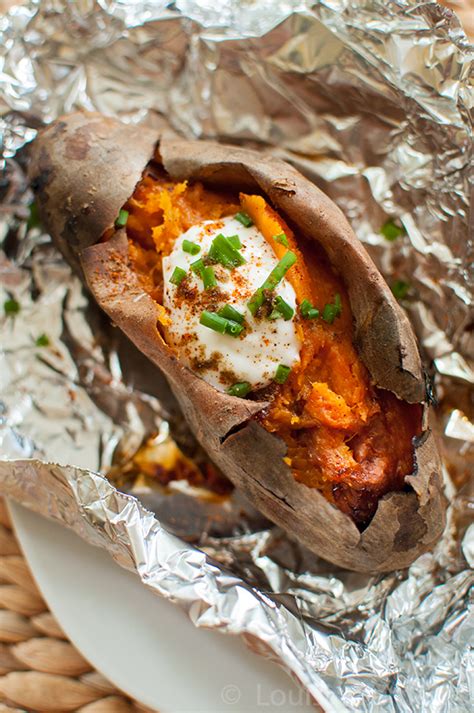 You can also choose 400°f or 325°f depending on how much time you have. Baked Sweet Potatoes on the BBQ — Living Lou