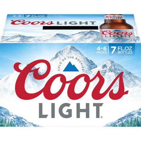 Coors Light Beer American Light Lager 24 Pack 7 Fl Oz Bottles 42
