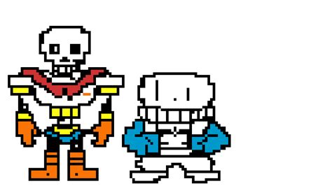 Pixilart Papyrus And Sans Face Swap By Anonymous