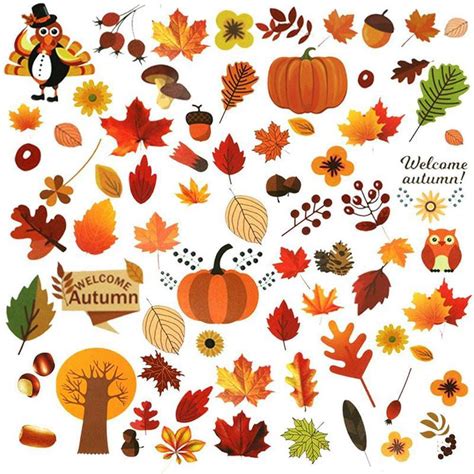 Stickerfall Leaves Window Sticker Thanksgiving Fall Autumn Leaves