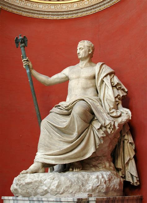 Statue Of Nerva Rome Vatican Museums Pius Clementine Museum Round