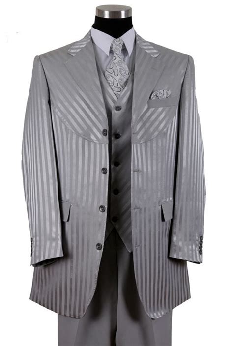 Milano Moda Men Suit 2915v Silver Church Suits For Less