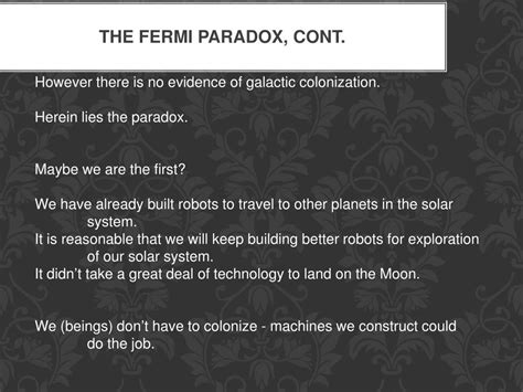 Ppt The Fermi Paradox Powerpoint Presentation Free Download Id7083046