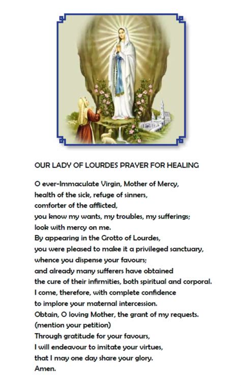 Our Lady Of Lourdes A Prayer For Healing The Catholic Me