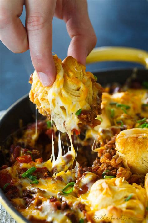 Frito Pie Chili Biscuit Skillet Skillet Chili With Cheesy Biscuits