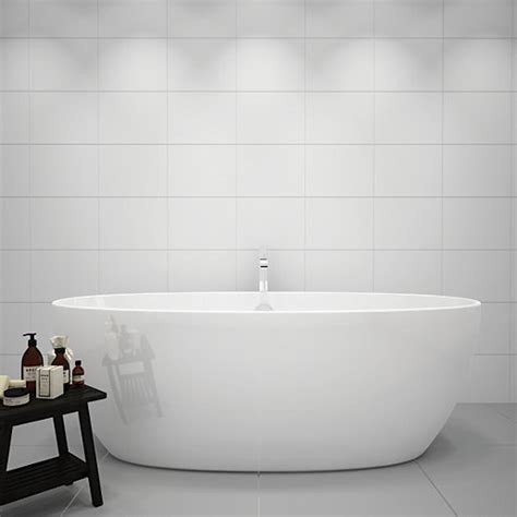 Wickes White Gloss Ceramic Wall Tile 360 X 275mm Wickes