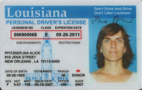 New Louisiana Drivers License Paul Smith