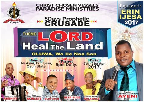 5 Day Prophetic Crusade Lord Heal The Land Erin Ijesa Erin Ijesa