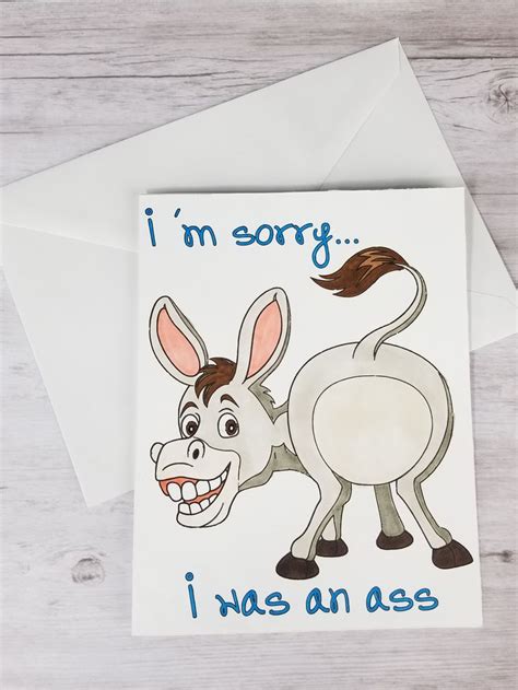 Im Sorry Im Sorry Card Sorry Card Apology Card Funny Apology Apology T For Friend
