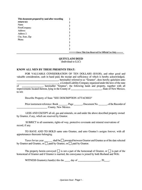 Quitclaim Deed Form Fill Out And Sign Printable Pdf Template Signnow