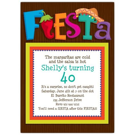 mexican fiesta party invitations